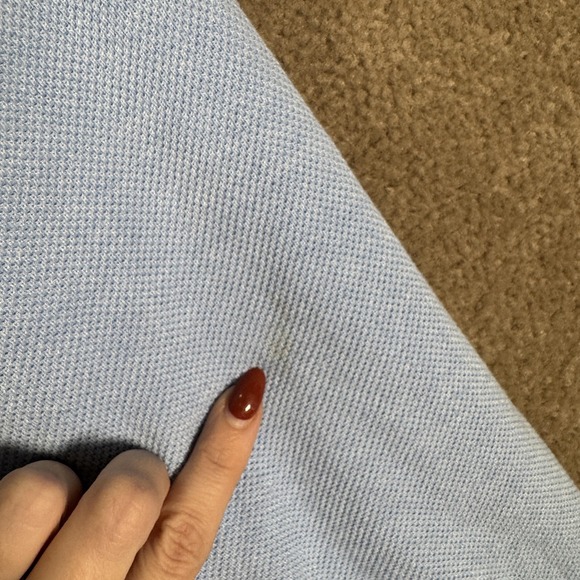 Tommy Bahama Sweater Mens 2XL Light Blue IslandZone Coolmax Quarter Zip Pullover - Picture 4 of 12